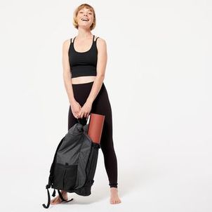 Mochila para Tapete de Yoga 35L Kimjaly Cinza
