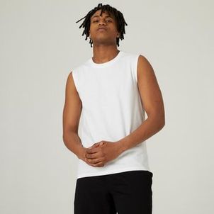 Regata Masculina de Pilates 500 Domyos Branca