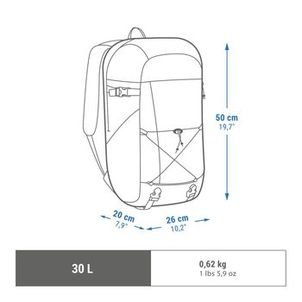 Mochila trilha 100 Arpenaz 30 litros Quechua Preta