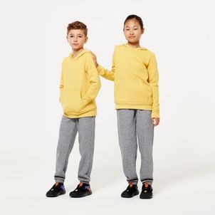 Blusa Infantil de Ginastica com Capuz Domyos Amarela