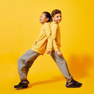 Blusa Infantil de Ginastica com Capuz Domyos Amarela