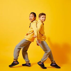 Blusa Infantil de Ginastica com Capuz Domyos Amarela