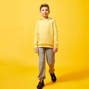 Blusa Infantil de Ginastica com Capuz Domyos Amarela