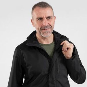 Jaqueta Masculina Trilha 500 Impermeável Quechua Preto