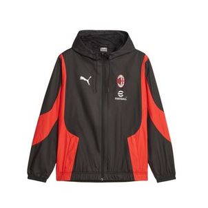 Jaqueta Ac Milan 23 Puma Pré-Jogo Masculina - Preta/Vermelha