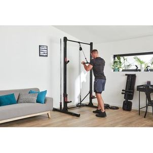 Rack de Musculação Dobrável e Compacto Fold para Agachamentos e Trações Domyos