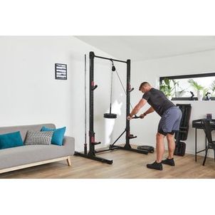Rack de Musculação Dobrável e Compacto Fold para Agachamentos e Trações Domyos