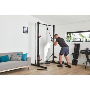 Rack de Musculação Dobrável e Compacto Fold para Agachamentos e Trações Domyos