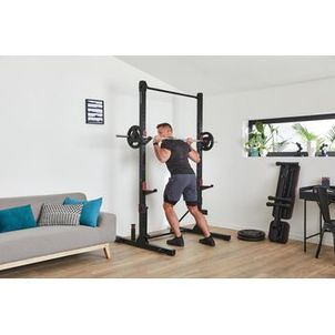 Rack de Musculação Dobrável e Compacto Fold para Agachamentos e Trações Domyos