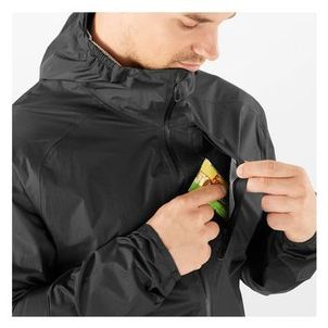 Jaqueta Salomon Bonatti Waterproof Impermeável Corta Vento Masculina Preto