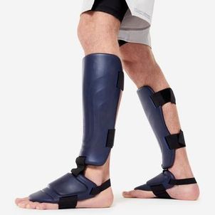 Caneleiras/Proteções de Pés de Muay Thai, Kickboxing e MMA Adulto Azul
