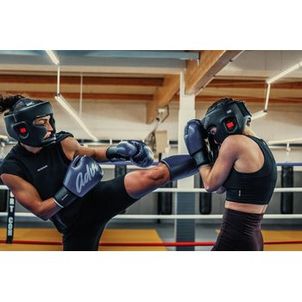 Caneleiras/Proteções de Pés de Muay Thai, Kickboxing e MMA Adulto Azul
