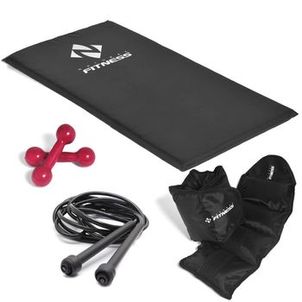 Kit Colchonete  - 20mm + Halteres de 2kg + Caneleiras de 3kg + Corda de Pular - 20mm