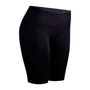 BERMUDA FEMININA SEM COSTURA DE YOGA PRETA