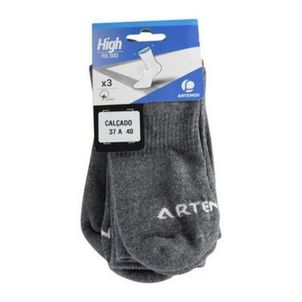 Meia Cano Alto Artengo (Kit com 3 pares) Cinza