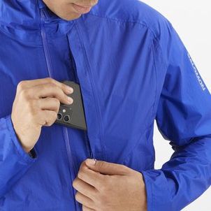 Jaqueta Salomon Bonatti Waterproof II Impermeável Corta Vento Masculina Azul