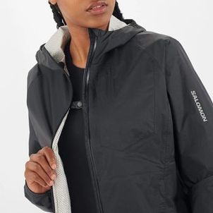Jaqueta Salomon Bonatti Waterproof II Impermeável Corta Vento Feminina Preto
