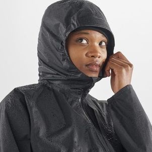Jaqueta Salomon Bonatti Waterproof II Impermeável Corta Vento Feminina Preto