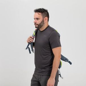 Camiseta Masculina Trilha MH 100 Quechua Chumbo
