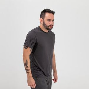 Camiseta Masculina Trilha MH 100 Quechua Chumbo
