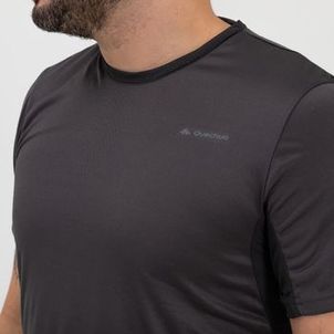 Camiseta Masculina Trilha MH 100 Quechua Chumbo
