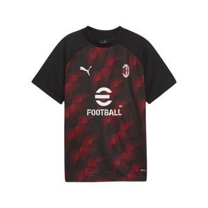 Camisa Ac Milan Puma Pré Jogo Infantil - Preta/Vermelha