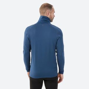 Blusa Segunda Pele Masculina Ski 500 Gola Alta Térmica Azul
