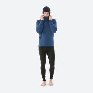 Blusa Segunda Pele Masculina Ski 500 Gola Alta Térmica Azul