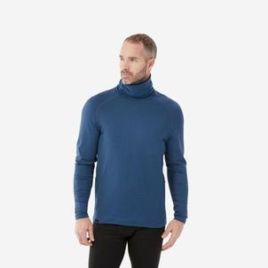 Blusa Segunda Pele Masculina Ski 500 Gola Alta Térmica Azul