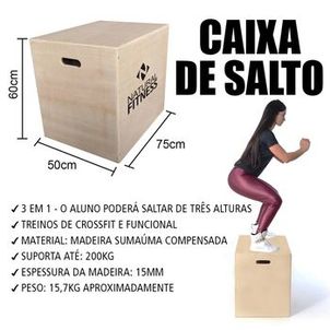 Caixa De Salto Grande - Madeira - 60x50x75cm
