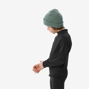 Blusa Segunda Pele Infantil Ski 500 Timeless Térmica Preta