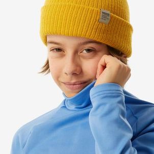 Blusa Segunda Pele Infantil Ski 500 Gola Térmica Azul
