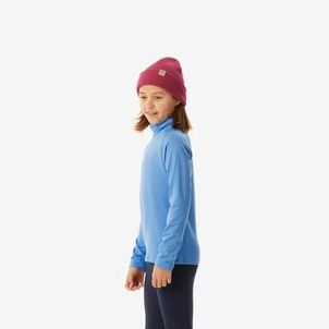 Blusa Segunda Pele Infantil Ski 500 Gola Térmica Azul