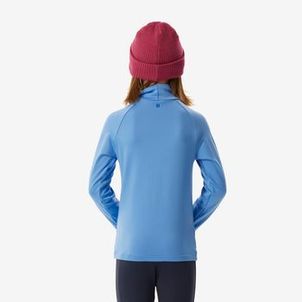 Blusa Segunda Pele Infantil Ski 500 Gola Térmica Azul