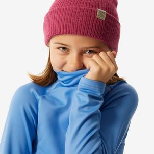 Blusa Segunda Pele Infantil Ski 500 Gola Térmica Azul