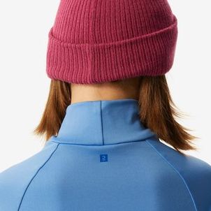 Blusa Segunda Pele Infantil Ski 500 Gola Térmica Azul