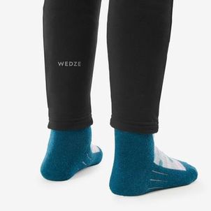 Calça Segunda Pele Infantil Ski 500 Timeless Térmica Preta
