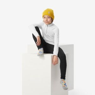 Calça Segunda Pele Infantil Ski 500 Timeless Térmica Preta