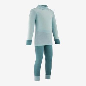 Blusa Segunda Pele Baby Ski 900 Merino Térmica Turquesa
