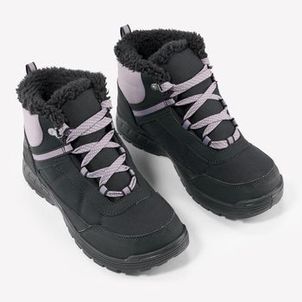 Botas Infantil de Trilha Impermeável  Quechua Cinza-escuro