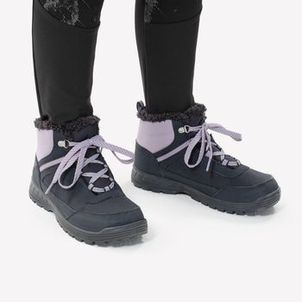 Botas Infantil de Trilha Impermeável  Quechua Cinza-escuro