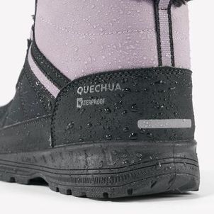 Botas Infantil de Trilha Impermeável  Quechua Cinza-escuro