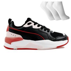 Tênis Puma X-Ray Game Bdp + 3 Pares De Meia - Feminino - Cor: Preto / Rosa