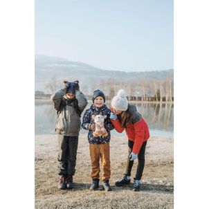 Jaqueta Infantil Trilha 100 Impermeável Térmica Quechua Azul