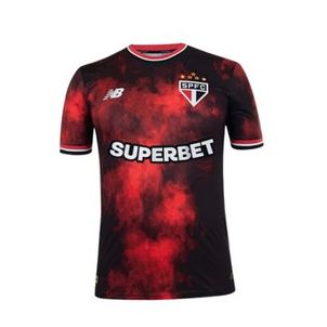 Camisa São Paulo III 2024/25 New Balance Jogador Masculina - Preta/Vermelha