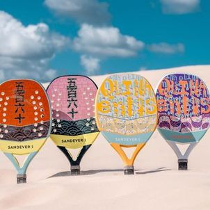 Raquete de Beach Tennis Sandever BTR 560 Fibra de Vidro e Carbono