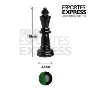 Peças Xadrez em Madeira Nobre Chumbada - Rei 10cm Cód.119