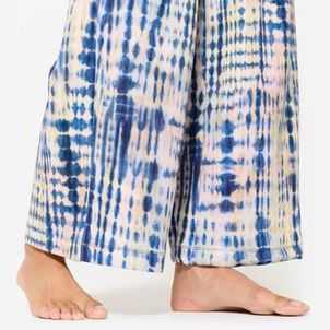 CALÇAS 7/8 DE YOGA PARA RETIROS MULHER Azul