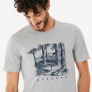 Camiseta Masculina Trilha NH100 Quechua Cinza