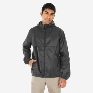 Jaqueta Masculina Trilha 100 Impermeável Quechua Preto
